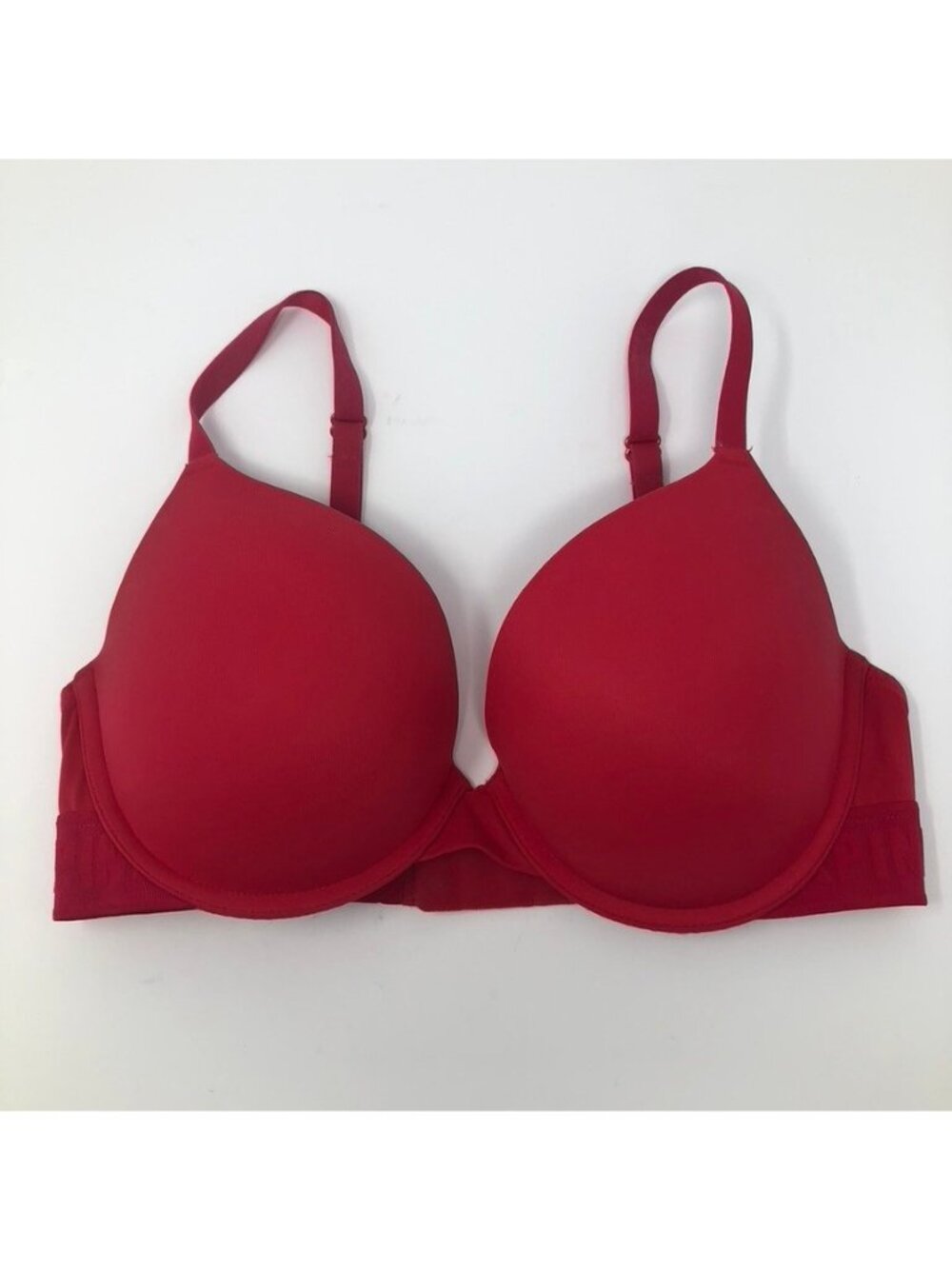 Victorias Secret PINK Red Wear Everywhere Push-up Bra Size 34D
